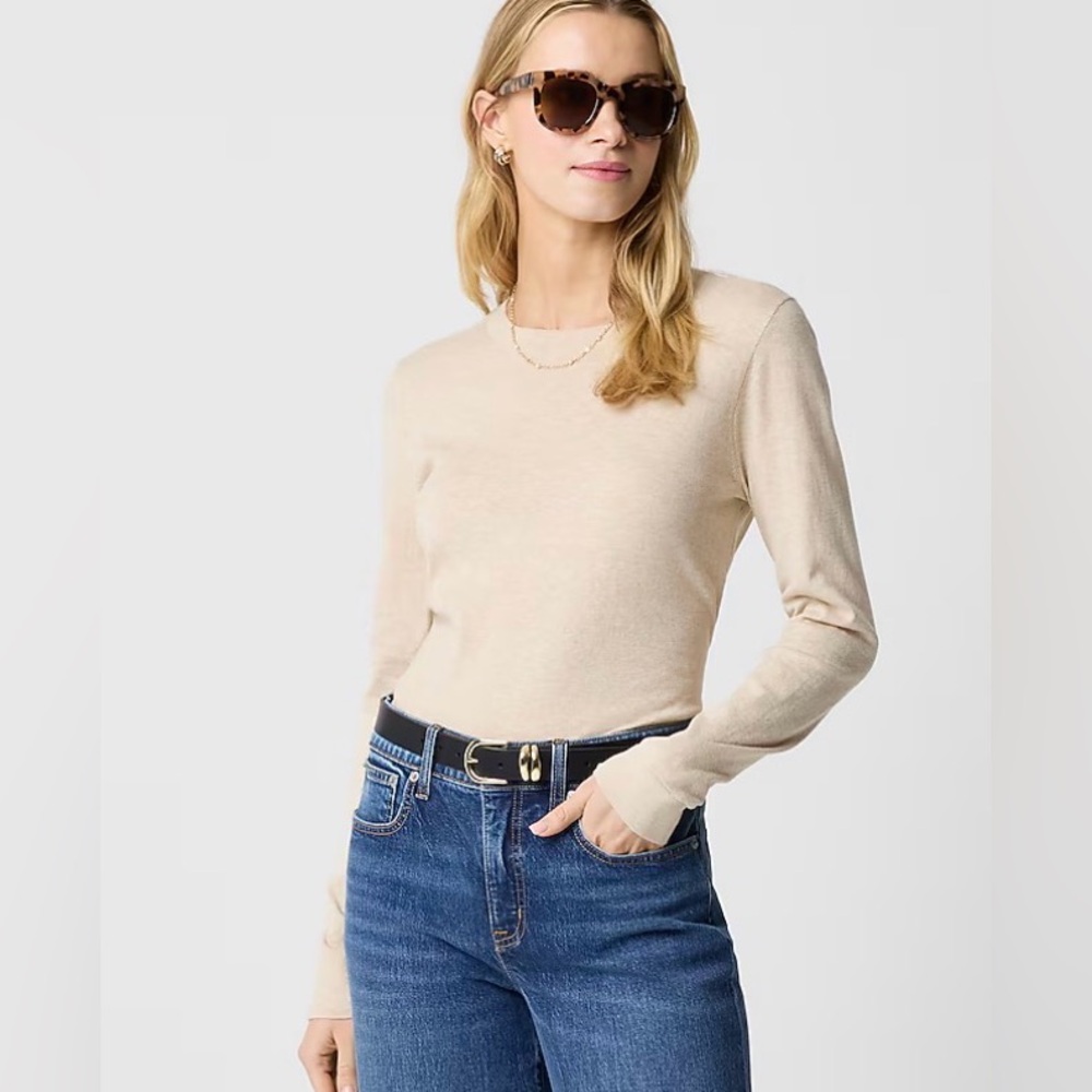 ✨ NEW W/TAGS J.Crew Factory Teddie Sweater | Heather Light Khaki | Size M ✨